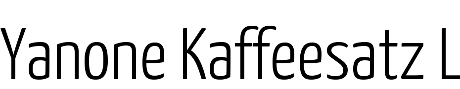 Yanone Kaffeesatz Light Font Download Free